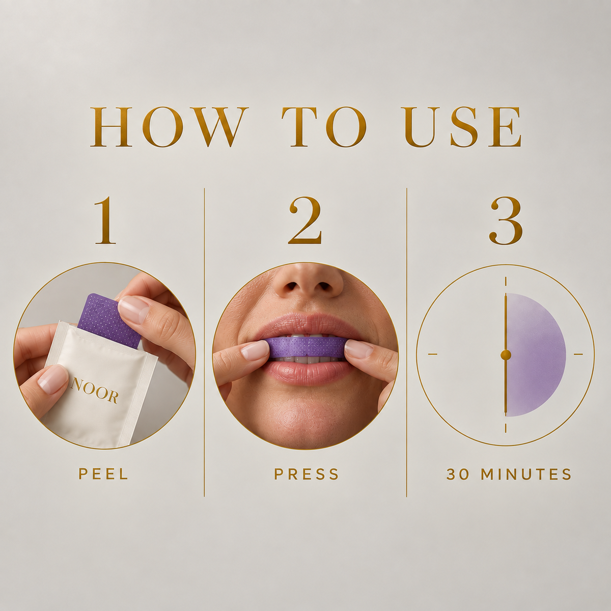 NOOR Purple Whitening Strips